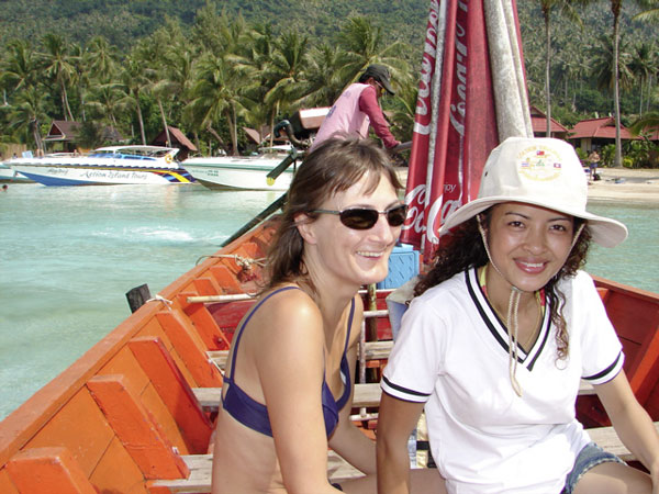 Sabine och Val på Koh Tao